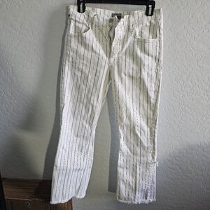 Citizens of Humanity Pin-Striped White Jeans, Size 28